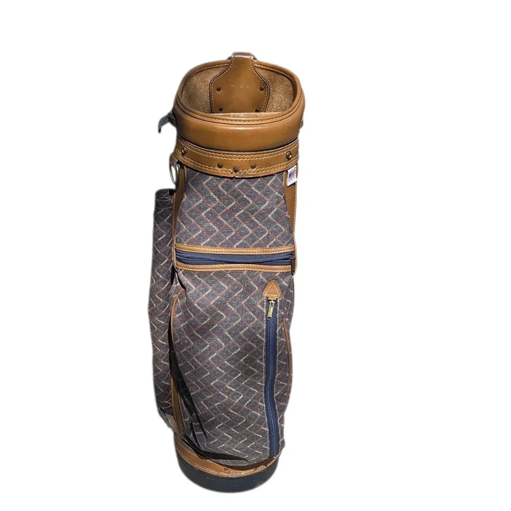 Vintage HOT-Z Cart Golf Bag - Lady Hotz Faux Leather Canvas - 6 Way Ex Cond EUC